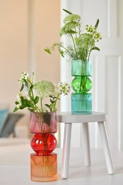Jaquard Vase Oransj/Rød