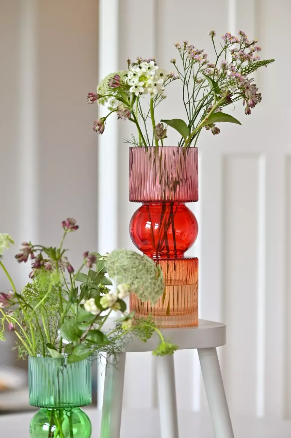 Jaquard Vase Oransj/Rød