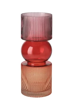 Jaquard Vase Oransj/Rød