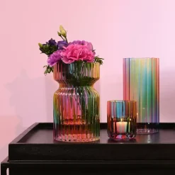 Jaquard Wave Vase H19 Multicolor