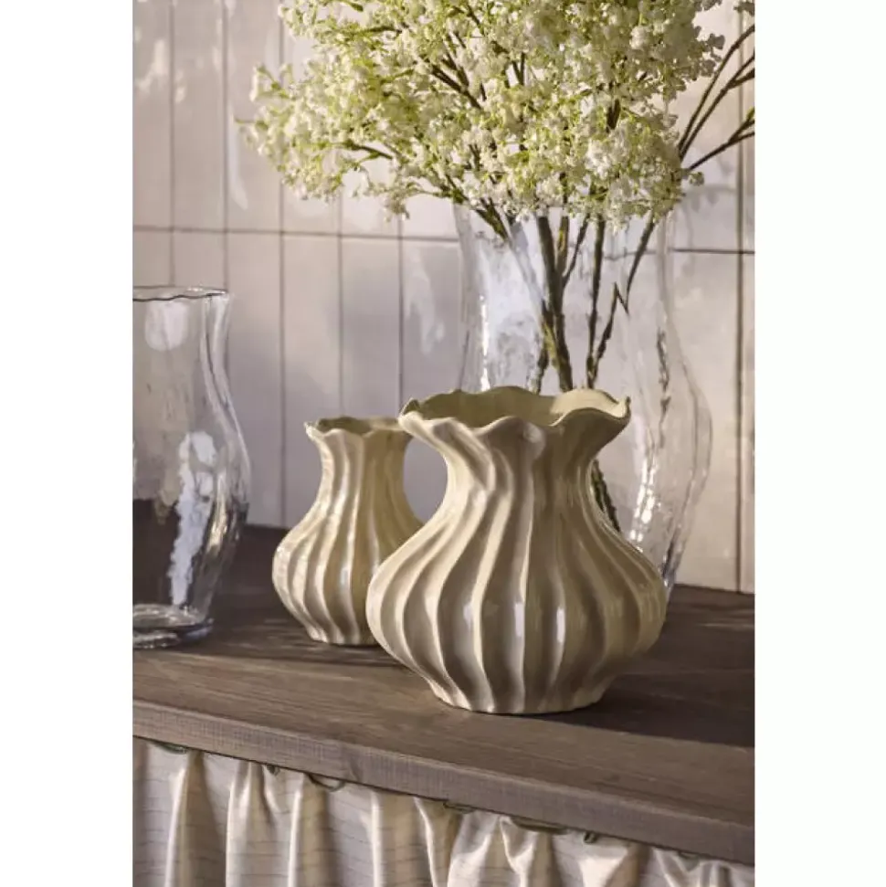 Jennifer Vase H17 Krem