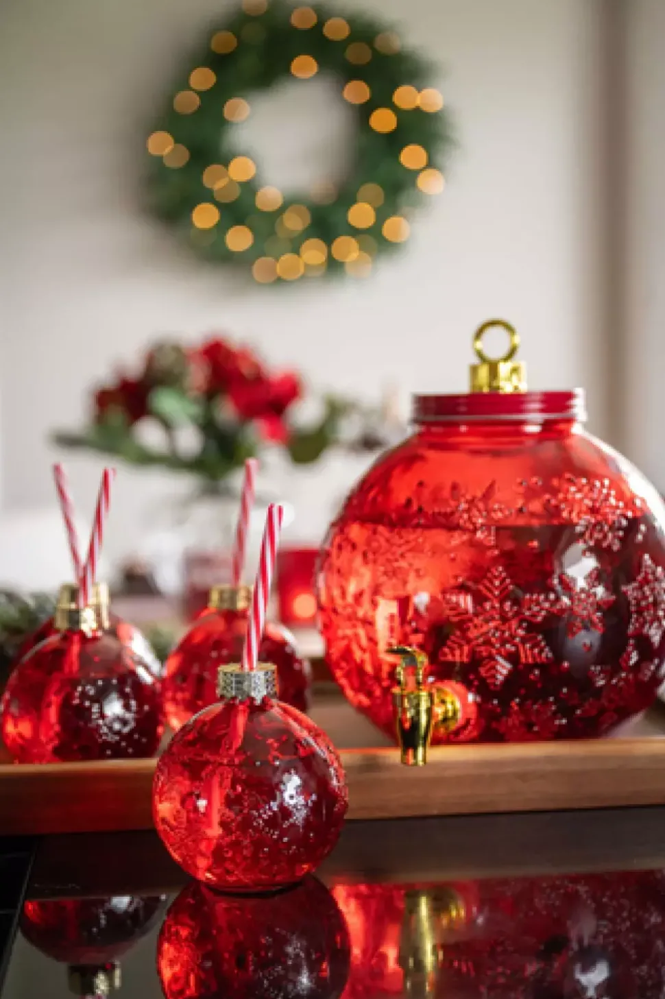 Julekule Glass Rød