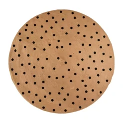 Juni Teppe D150 L Natur/Sort Prikker