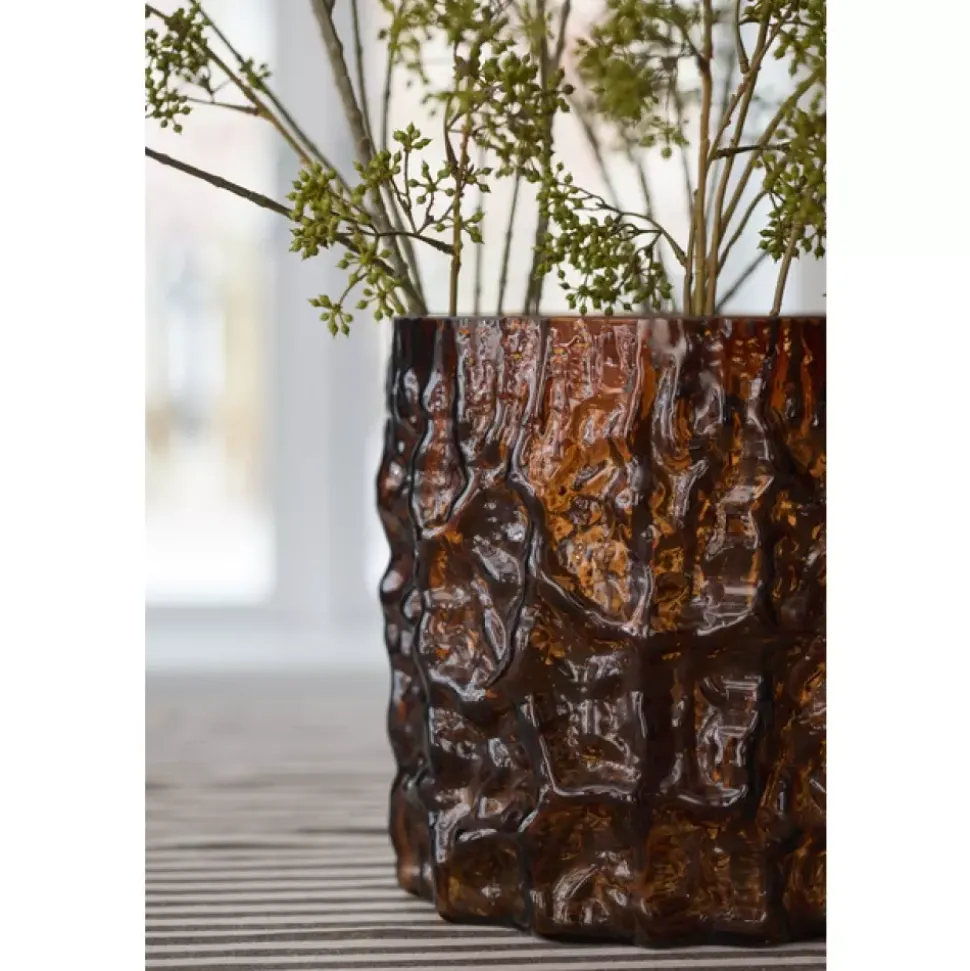KARILE Lyslykt/Blomsterpotte D25,4 H25,4 cm Brun