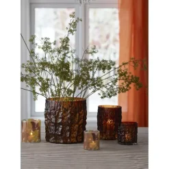 KARILE Lyslykt D15 H20 cm Brun