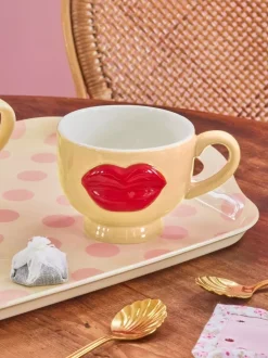 Keramikk Kopp Gul Lips