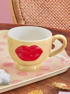 Keramikk Kopp Gul Lips