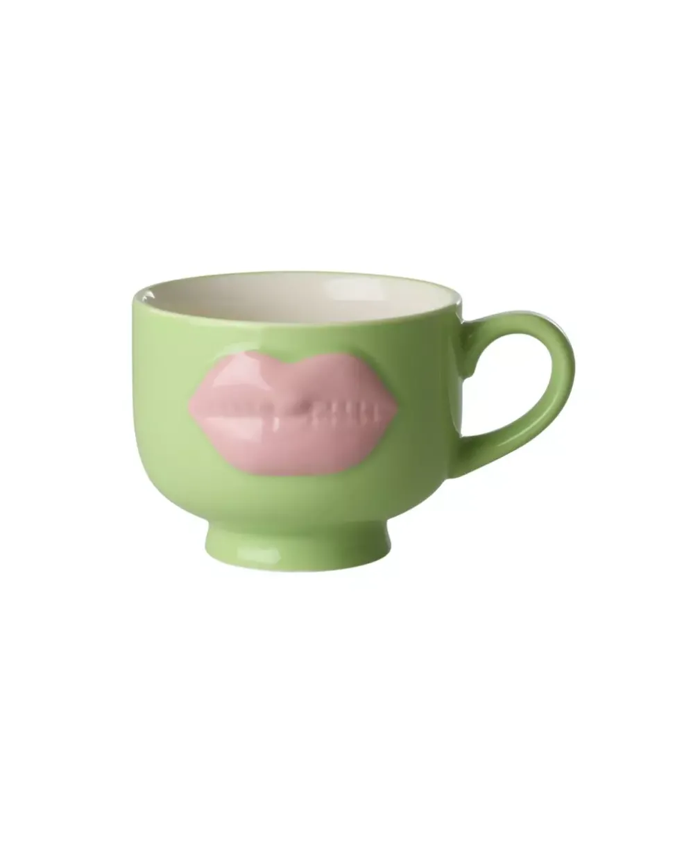 Keramikk Kopp Lys Grønn Lips