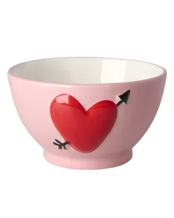 Keramikkskål Med Hjerte - Rosa - Stor