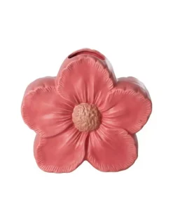 Keramisk Vase Med Blomstermotiv L