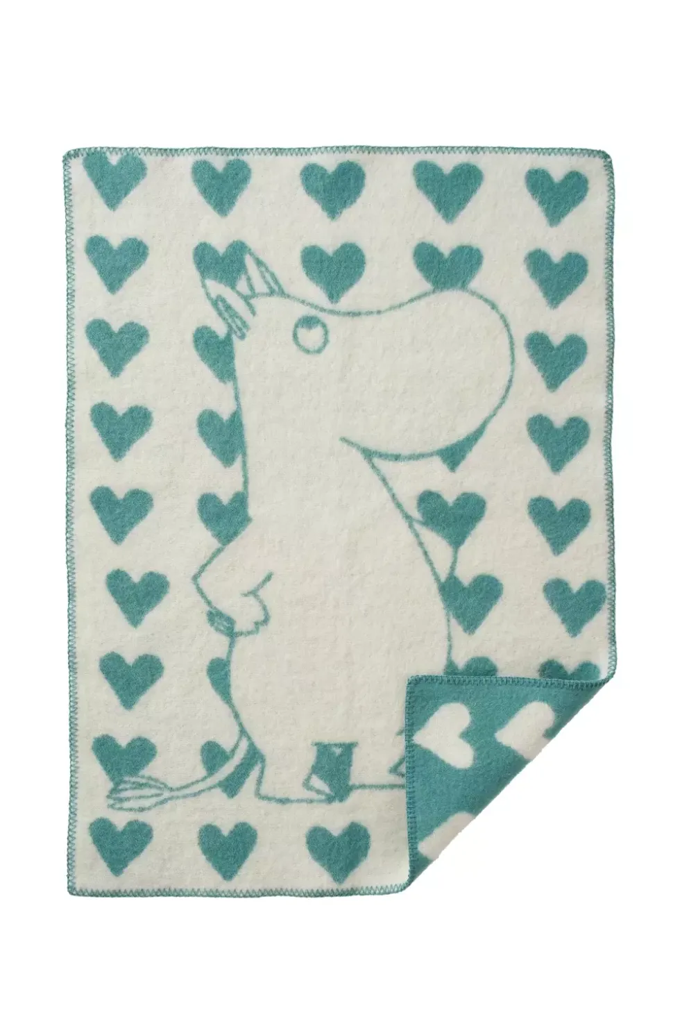 Klippan - Moomin Heart Pledd Blå