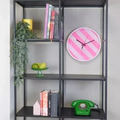 Klokke Striper Rosa D35