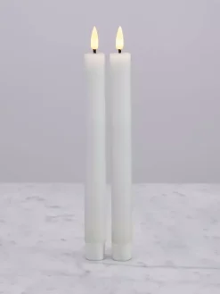 Kronelys Led 2pk Hvit