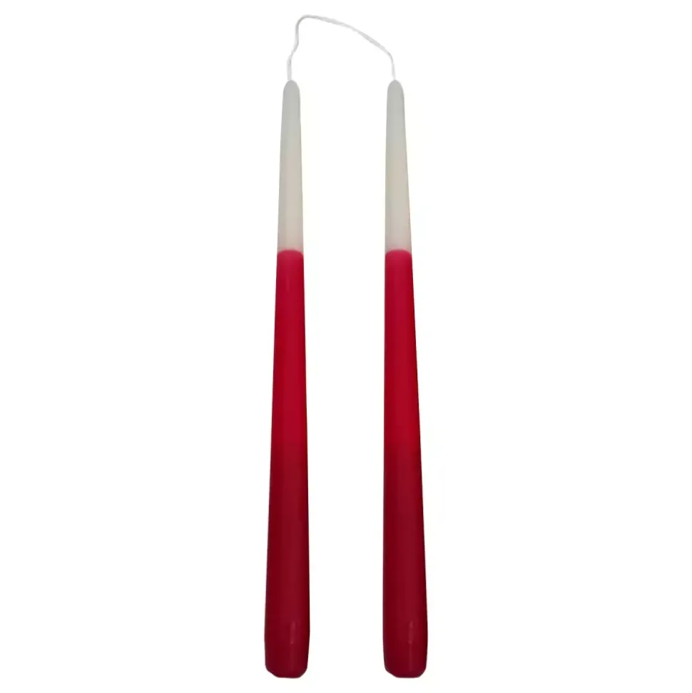 Kronelys 2pk Rød