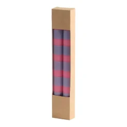 Kronelys 2pk Striper Rosa/Blå