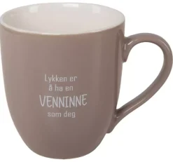 Krus Lykken Venninne Beige