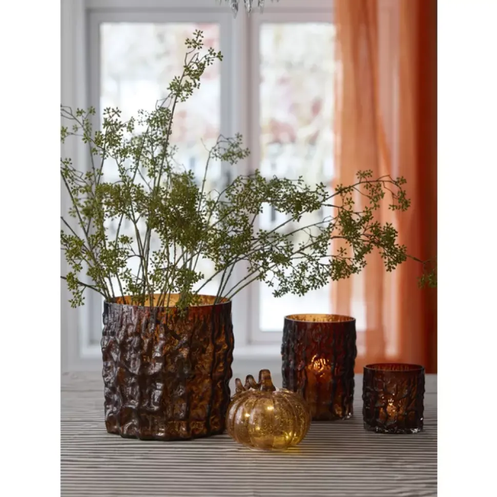 LAI Gresskar m/LED D16 H15,5cm Oransj