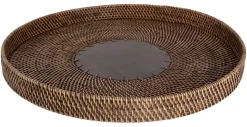 Lama Brett Rattan Ø50 Brun