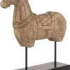 Lama Håndlaget Hest På Stativ H38 Naturgrå