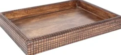 Lama Leuven Brett Rutemønster 45x32 Brun
