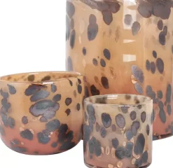 Lama Lyslykt Leopard Glass Ø14 Brun