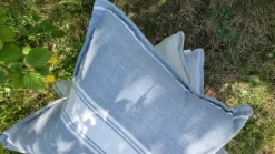 Lama Putetrekk PET 50x50 Mellomblå Med Hvit Stripe