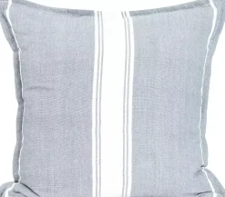 Lama Putetrekk PET 50x50 Mellomblå Med Hvit Stripe