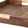 Lama Torbole Brett Med Rattan Håndtak 36x36 Brun