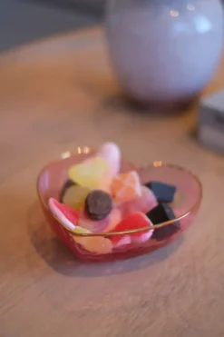 L`Amour Hjerteskål Rosa Stor