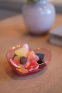 L`Amour Hjerteskål Rosa Stor