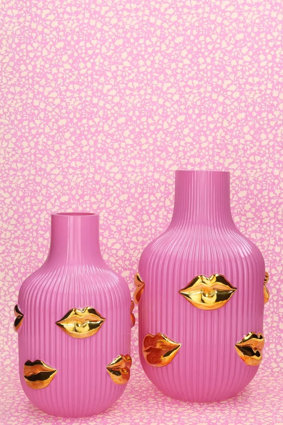 L´Amour H30 Lips Gull/Rosa Vase
