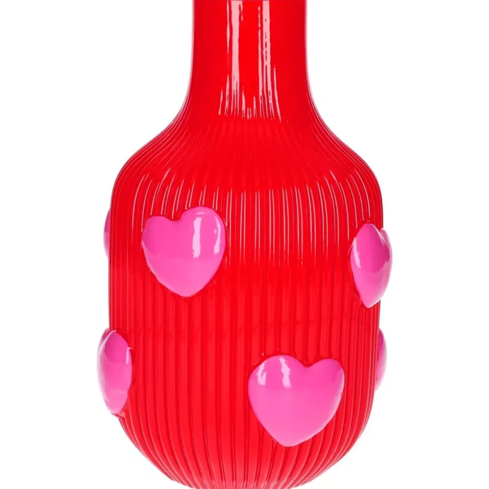 L`Amour Vase Hearts Rød