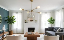 Lampe Satelitt Gull 4arm
