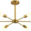 Lampe Satelitt Gull 6arm