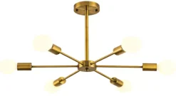Lampe Satelitt Gull 6arm