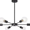 Lampe Satelitt Svart 6armet