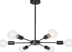 Lampe Satelitt Svart 6armet