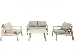Langør Sofasett Beige 2+1+1+Bord