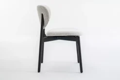 Lea - Spisestol Beige Med Svart Understell