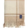 Lexington Beige/Hvitt Rutete Mohairblanding Teppe