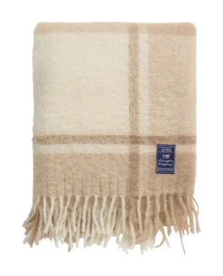 Lexington Beige/Hvitt Rutete Mohairblanding Teppe