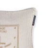 Lexington Beige/Hvitt Stripet Pute i Økologisk Bomull
