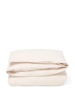 Lexington Beige/Hvitt Stripet Sengesett I Bomullssateng Dobbeldyne