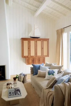Lexington Beige Pute i Økologisk Bomull Med Logo 50X30