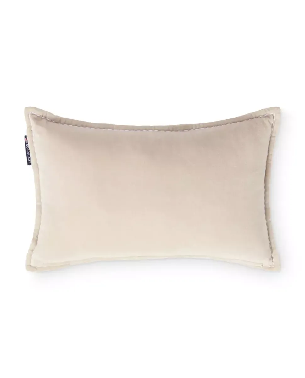 Lexington Beige Pute i Økologisk Bomull Med Logo 50X30