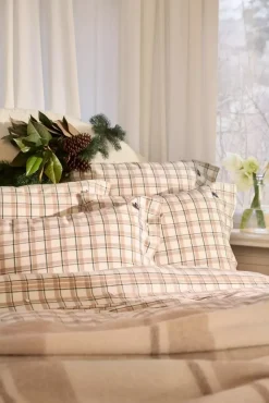 Lexington Grønt/Beige/Hvitt Rutete Bomullsflanell Sengetøy