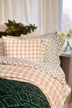 Lexington Grønt/Beige/Hvitt Rutete Bomullsflanell Sengetøy