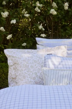 Lexington Hvit/Beige Blomster Bomullsateng Sengesett Dobbeldyne
