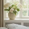 Lexington Hvit/Ecualyptus Blomster Bomullsateng Sengesett Dobbeldyne