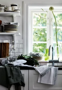 Lexington Icons Kjøkkenhåndkle Hvit/Sage